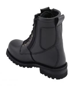 M-BOSS Motorcycle Apparel M Boss Motorcycle Apparel BOS49006 Men's 9 Inch Black Trooper Leather Motorcycle Boots Riding Gear