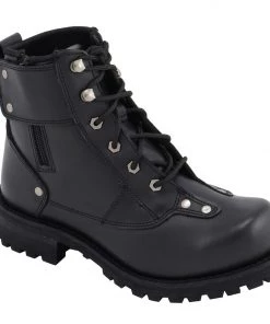 M-BOSS Motorcycle Apparel Riding Gear M Boss Motorcycle Apparel BOS49007 Men's 7 Inch Black Outlaw Leather Motorcycle Boots