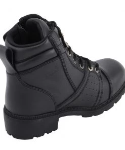 M-BOSS Motorcycle Apparel M Boss Motorcycle Apparel BOS49302 Ladies 6 Inch Black Accelerator Leather Motorcycle Boots