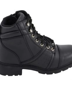 M-BOSS Motorcycle Apparel M Boss Motorcycle Apparel BOS49302 Ladies 6 Inch Black Accelerator Leather Motorcycle Boots