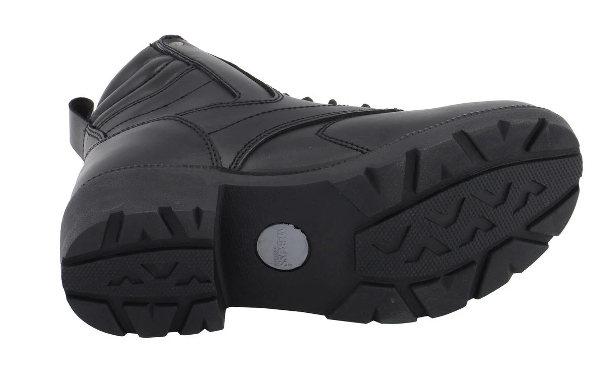 M-BOSS Motorcycle Apparel M Boss Motorcycle Apparel BOS49302 Ladies 6 Inch Black Accelerator Leather Motorcycle Boots