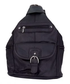 Riding Gear Hot Leathers BPA1011 6 Pocket Leather Backpack Purse