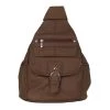 Hot Leathers BPA1017 Genuine Brown Leather Backpack Purse Riding Gear