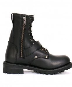 Hot Leathers BTL1001 Ladies 7-inch-Tall Logger Leather Boots With Buckle Riding Gear