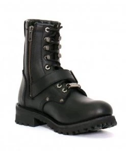 Hot Leathers BTL1001 Ladies 7-inch-Tall Logger Leather Boots With Buckle Riding Gear