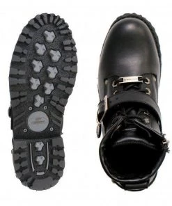 Hot Leathers BTL1001 Ladies 7-inch-Tall Logger Leather Boots With Buckle Riding Gear