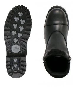 Hot Leathers BTL1002 Ladies Black 6-inch Double Zip Cap Toe Leather Boots