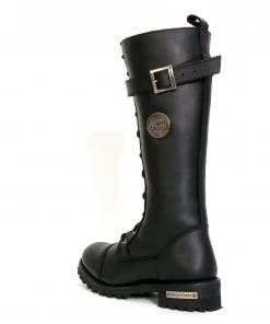 Riding Gear Hot Leathers BTL1005 Ladies 14-inch Black Knee-High Leather Boots With Side Zipper Entry