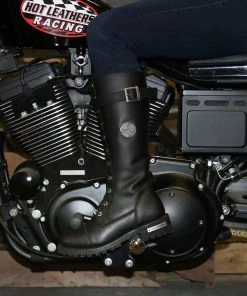 Riding Gear Hot Leathers BTL1005 Ladies 14-inch Black Knee-High Leather Boots With Side Zipper Entry