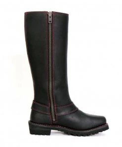 Riding Gear Hot Leathers BTL1006 Ladies 14-inch Black Knee-High Leather Boots With Side Zipper Entry