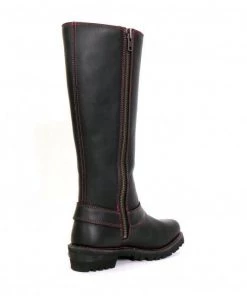 Riding Gear Hot Leathers BTL1006 Ladies 14-inch Black Knee-High Leather Boots With Side Zipper Entry