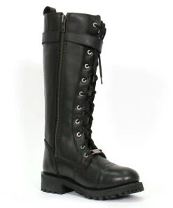 Hot Leathers BTL1007 Ladies Black Knee High Wild Roses Leather Boots Riding Gear