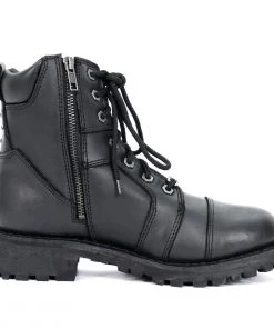 Hot Leathers BTL1010 Ladies 7-inch-Tall Zip-Up/Lace-Up Studded Boots Riding Gear