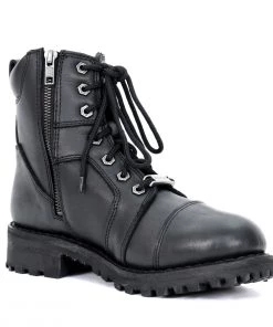 Hot Leathers BTL1010 Ladies 7-inch-Tall Zip-Up/Lace-Up Studded Boots Riding Gear