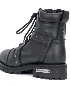 Hot Leathers BTL1010 Ladies 7-inch-Tall Zip-Up/Lace-Up Studded Boots Riding Gear