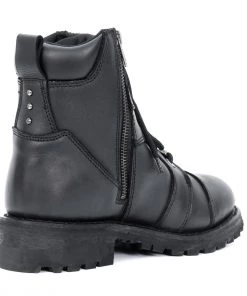 Hot Leathers BTL1010 Ladies 7-inch-Tall Zip-Up/Lace-Up Studded Boots Riding Gear