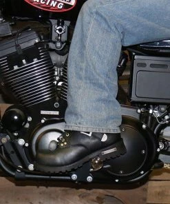 Hot Leathers BTM1007 Men's Black 6-inch Logger Leather Boots With Adjustable Buckle