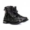 Hot Leathers BTM1009 Men's Black 7-Inch Leather Lace Up Boots With Zipper Closure