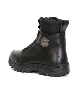 Riding Gear Hot Leathers BTM1010 Men's Black Leather Swat Style Lace Up Boots