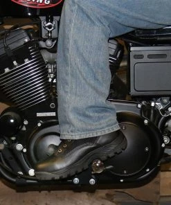 Hot Leathers BTM1012 Men's Black Leather Swat Style Lace Up Boots With Zippers