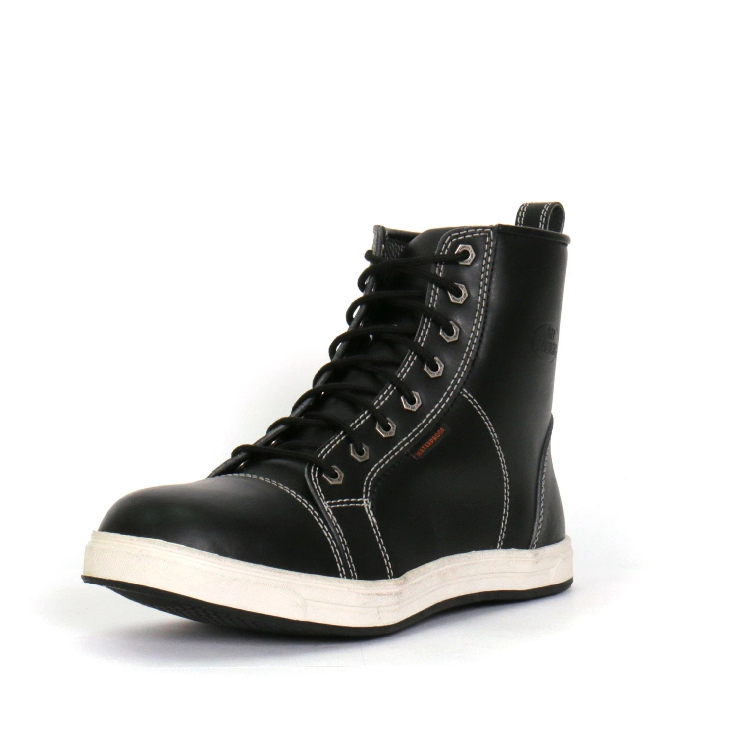 Hot Leathers BTM1014 Men's Black And White Leather 6-inch Riding Sneaker