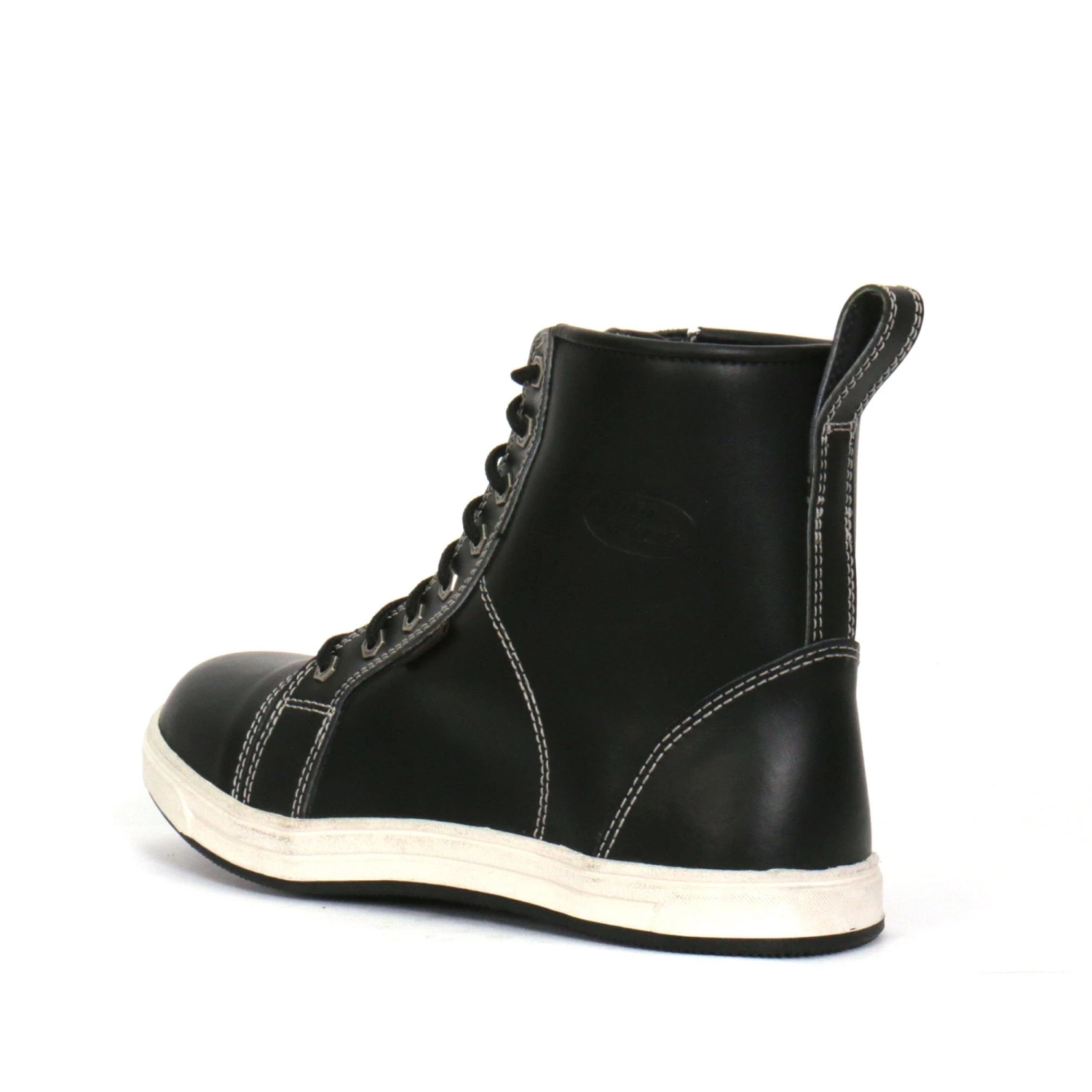 Hot Leathers BTM1014 Men's Black And White Leather 6-inch Riding Sneaker