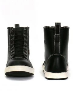 Hot Leathers BTM1014 Men's Black And White Leather 6-inch Riding Sneaker