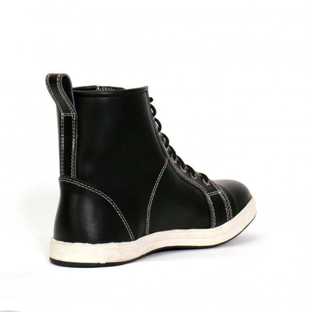 Hot Leathers BTM1014 Men's Black And White Leather 6-inch Riding Sneaker