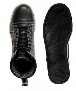 Hot Leathers BTM1014 Men's Black And White Leather 6-inch Riding Sneaker