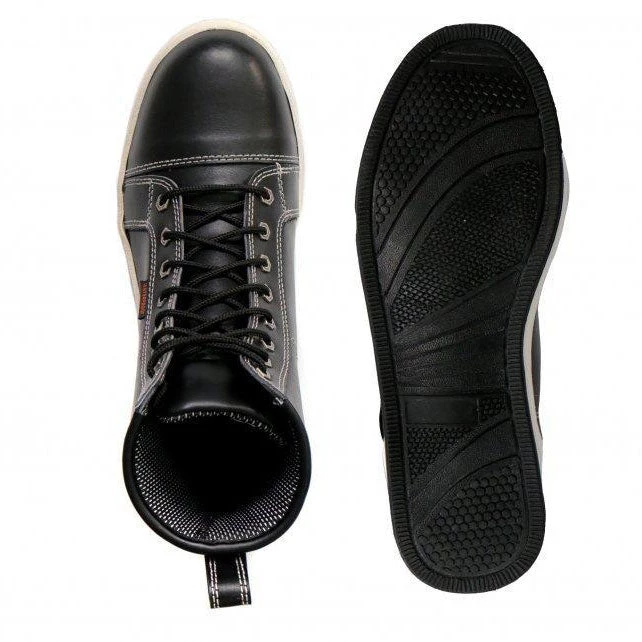 Hot Leathers BTM1014 Men's Black And White Leather 6-inch Riding Sneaker