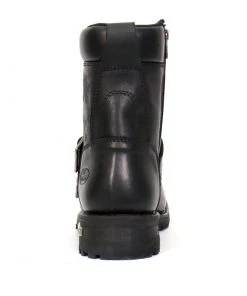 Hot Leathers BTM1017 Men’s Black Grave Rub Skull Tall Logger Motorcycle Boot