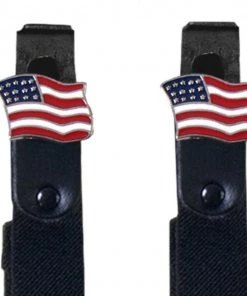 Hot Leathers BUA2008 American Flag Motorcycle Riding Pant Clips Riding Gear