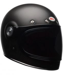 Bell Helmets Bell Bullitt Modern Classic Matte Black Carbon Full-Face Helmet Riding Gear
