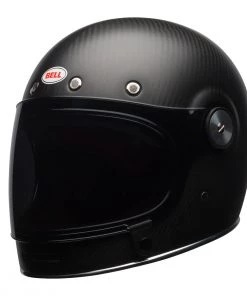 Bell Helmets Bell Bullitt Modern Classic Matte Black Carbon Full-Face Helmet Riding Gear