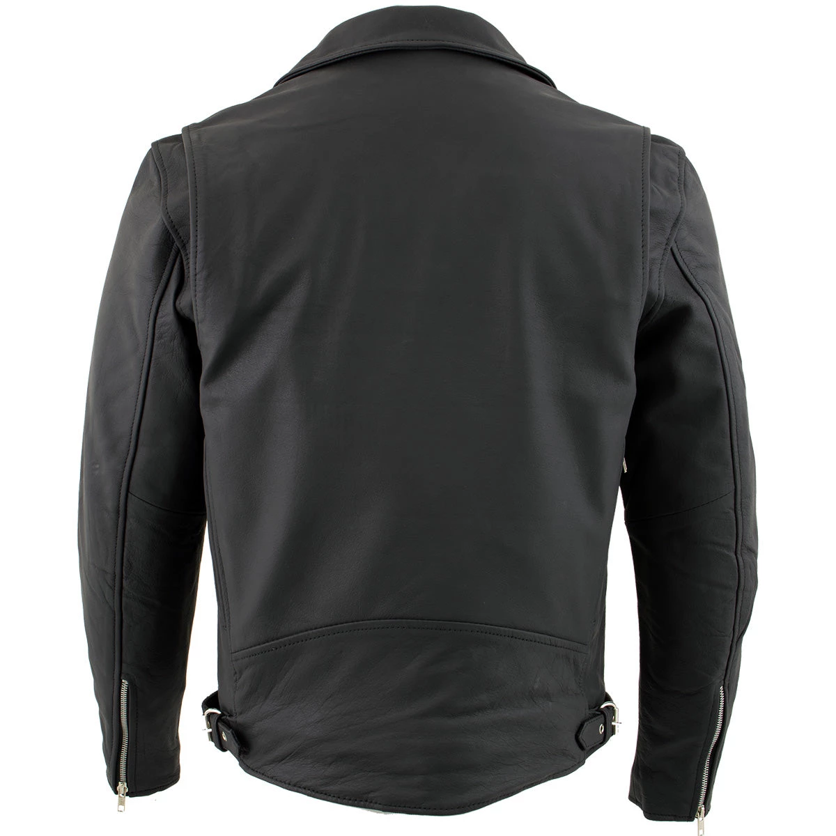 Leather Motorcycle Jackets Xelement BXU10580 Men's 'Reaper' Matte Black Leather Moto Jacket