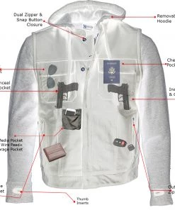 Xelement BXU1006 Men's'Jax' Black Leather Motorcycle Hoodie Jacket With Convertible Vest