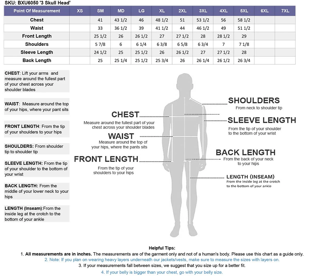 Leather Motorcycle Jackets Xelement BXU6050 Men's '3 Skull Head' Black Leather Motorcycle Jacket With X-Armor Protection