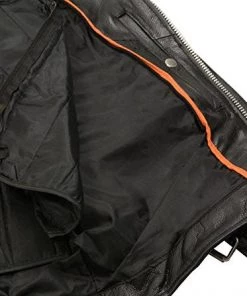 The Bikers Zone Men’s Premium Buffalo Leather Motorcycle Jacket With And Adjustable Side Laces BZ1511