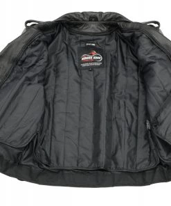 The Bikers Zone Men’s Premium Buffalo Leather Motorcycle Jacket With CE Certified Armor Protection BZ1512