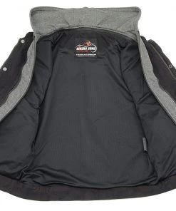 The Bikers Zone Men’s Denim Rustic And Casual Black Jean Club Style Vest With Removable Hoodie BZ7200 Motorcycle Vests