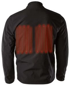 Motorcycle Jackets The Bikers Zone BZ2862 Heated Black Soft-Shell Jacket With 12V Battery