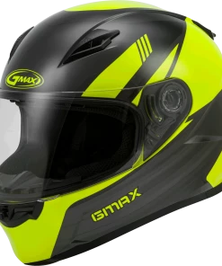 Gmax 72-5753 FF-49 Full-Face Deflect Helmet Hi-Vis/Grey