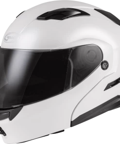Riding Gear Gmax 72-4712 MD-01 Modular Helmet Pearl White