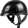 Gmax 72-5420 GM-35 Full Dressed Half Helmet Black Riding Gear