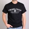 Hot Leathers Official Chaos CCM1002 Men’s Cycle Gas Mask Logo Black T-Shirt Riding Gear