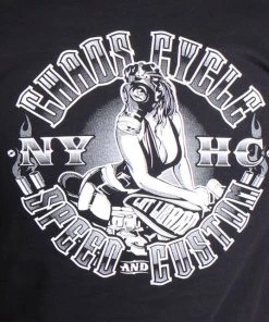 Hot Leathers Official Chaos CCM1002 Men’s Cycle Gas Mask Logo Black T-Shirt Riding Gear