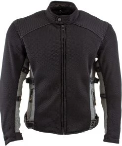 Motorcycle Jackets Xelement CF505 Men's'Phantom Rider' Black Advanced Mesh Sports Jacket With X-Armor Protection