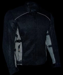 Motorcycle Jackets Xelement CF505 Men's'Phantom Rider' Black Advanced Mesh Sports Jacket With X-Armor Protection