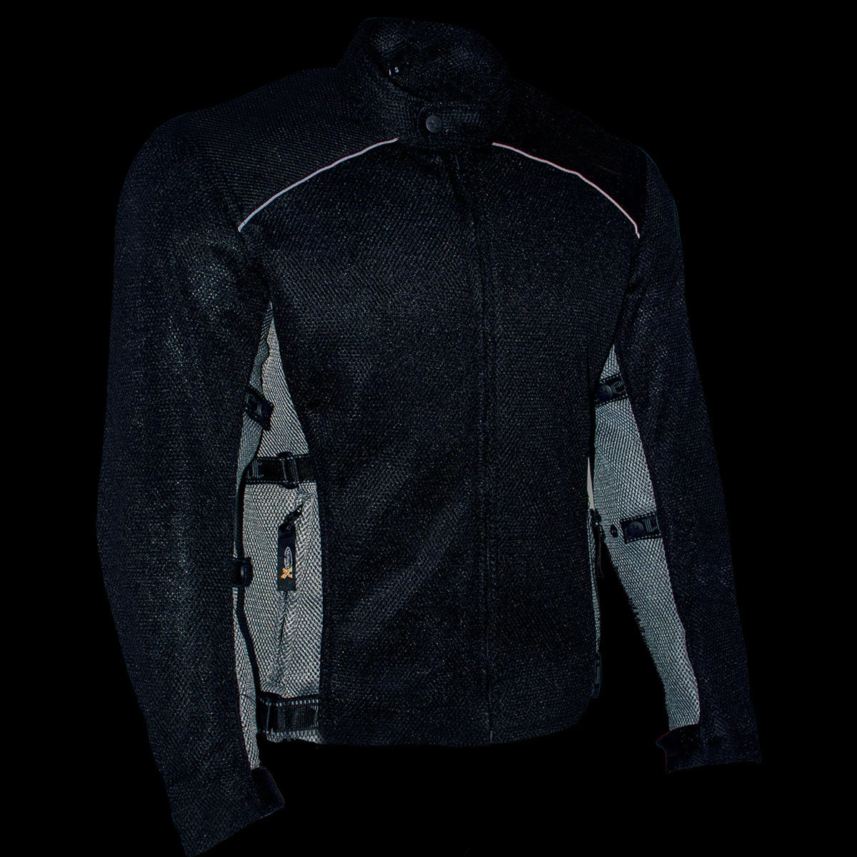 Motorcycle Jackets Xelement CF505 Men's 'Phantom Rider' Black Advanced Mesh Sports Jacket With X-Armor Protection