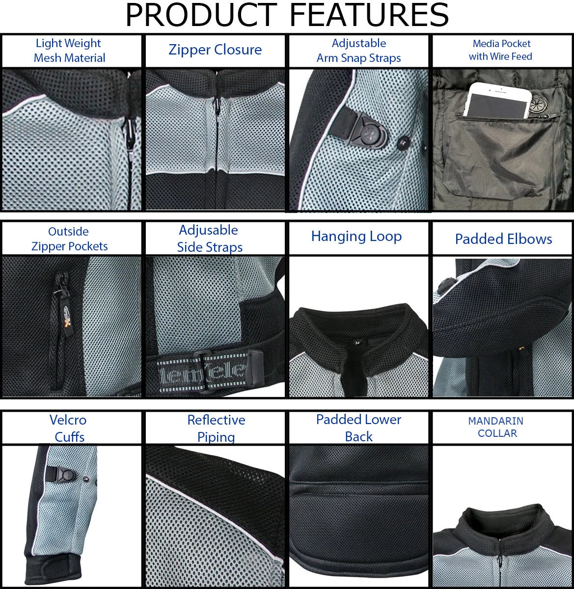 Xelement CF508 Women's 'Guardian' Black And Pink Mesh Jacket With X-Armor Protection